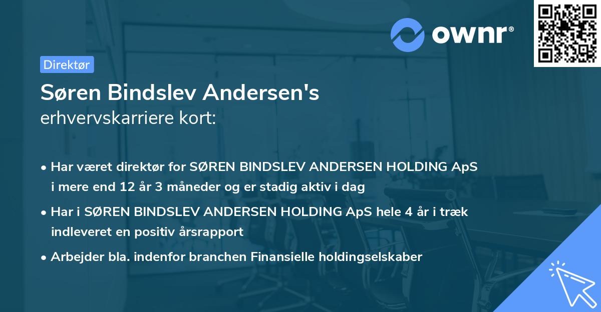 Søren Bindslev Andersen's erhvervskarriere kort