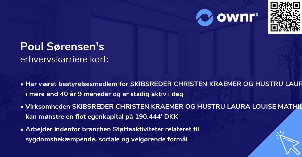 Poul Sørensen's erhvervskarriere kort