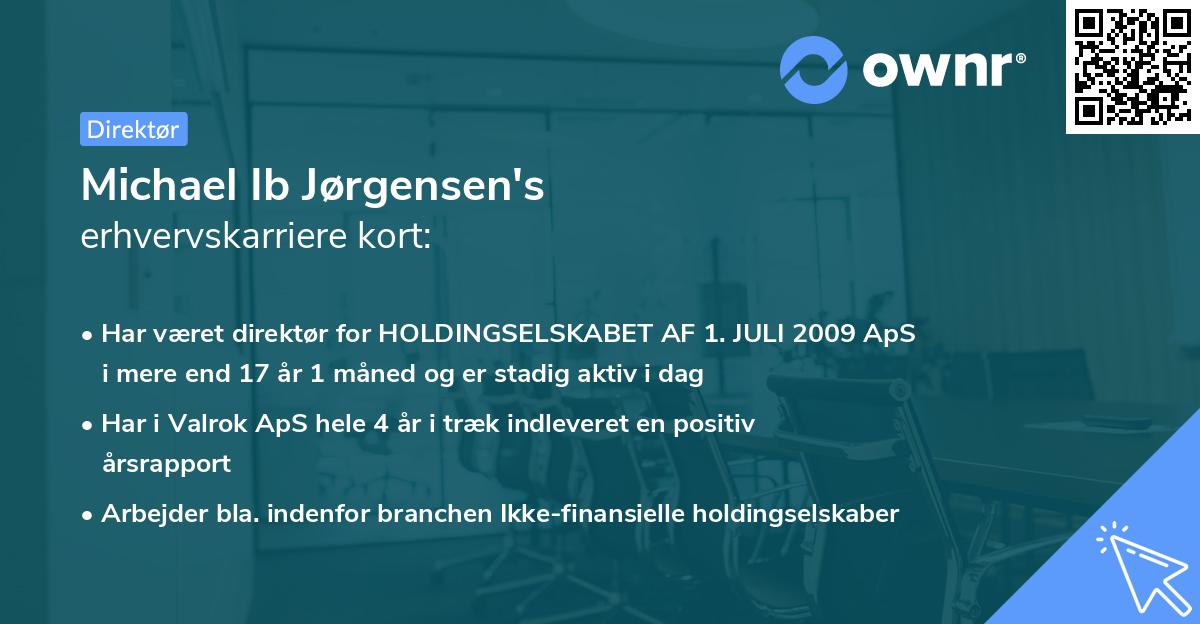 Michael Ib Jørgensen's erhvervskarriere kort