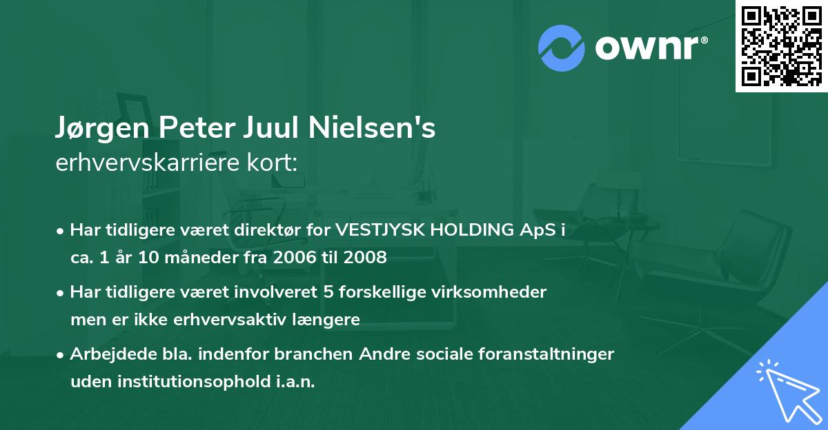 Jørgen Peter Juul Nielsen's erhvervskarriere kort