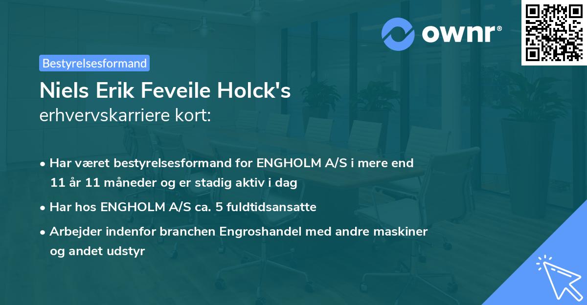 Niels Erik Feveile Holck's erhvervskarriere kort