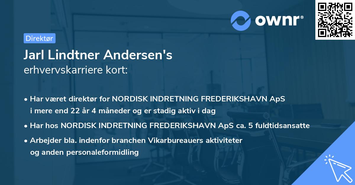 Jarl Lindtner Andersen's erhvervskarriere kort