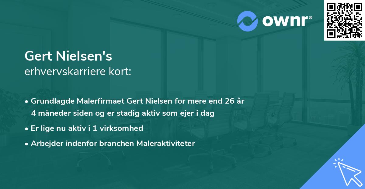 Gert Nielsen's erhvervskarriere kort