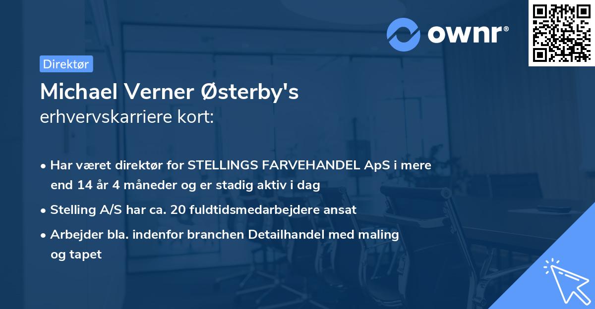 Michael Verner Østerby's erhvervskarriere kort