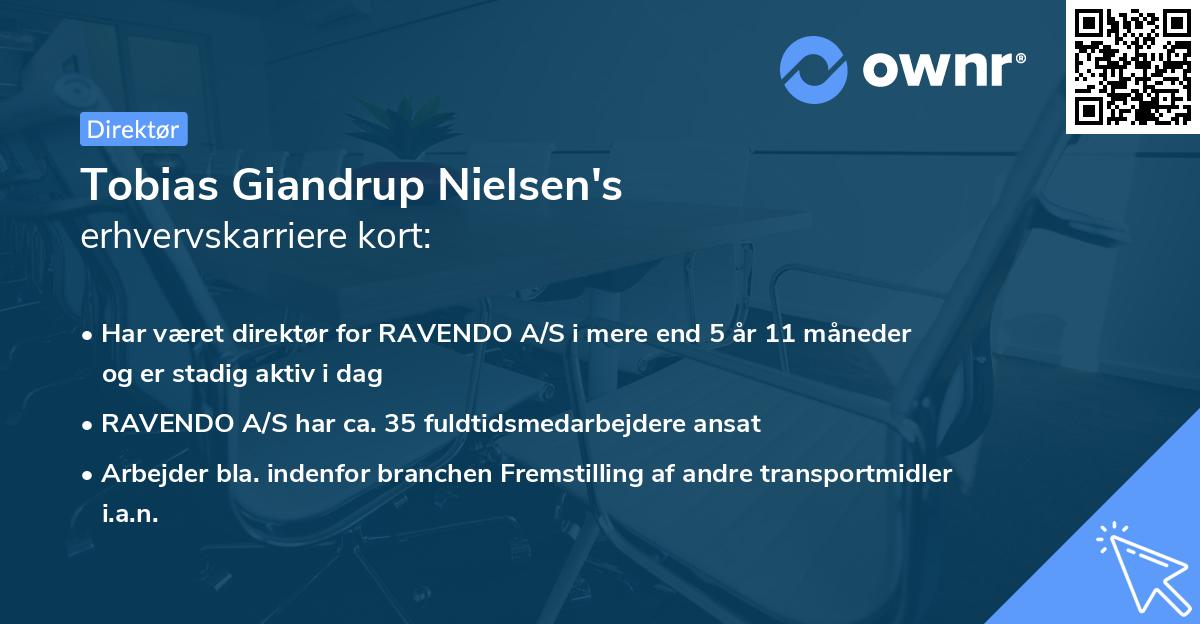 Tobias Giandrup Nielsen's erhvervskarriere kort