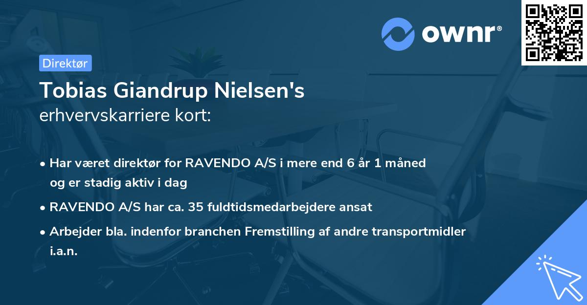 Tobias Giandrup Nielsen's erhvervskarriere kort