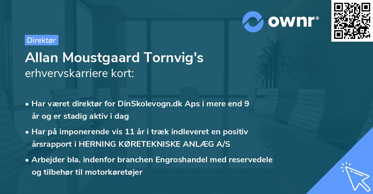 Allan Moustgaard Tornvig's erhvervskarriere kort