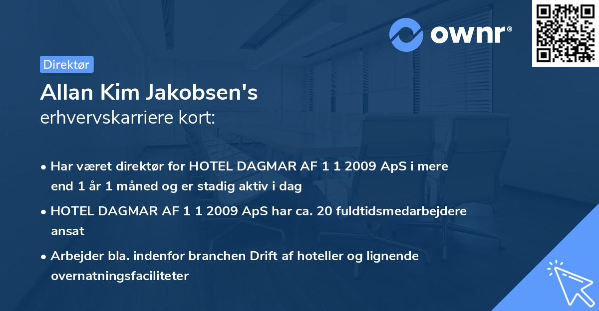 Allan Kim Jakobsen's erhvervskarriere kort