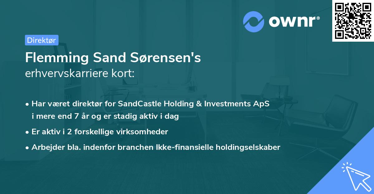 Flemming Sand Sørensen's erhvervskarriere kort