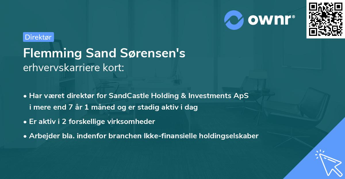 Flemming Sand Sørensen's erhvervskarriere kort