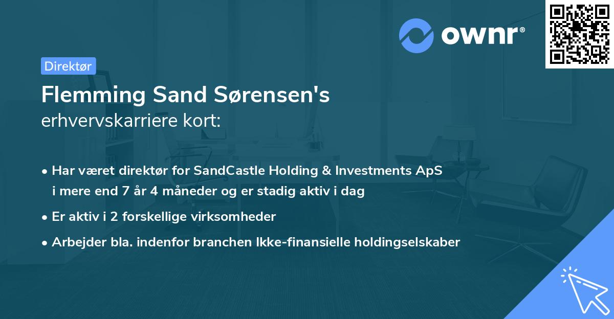 Flemming Sand Sørensen's erhvervskarriere kort