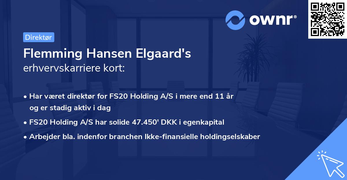 Flemming Hansen Elgaard's erhvervskarriere kort