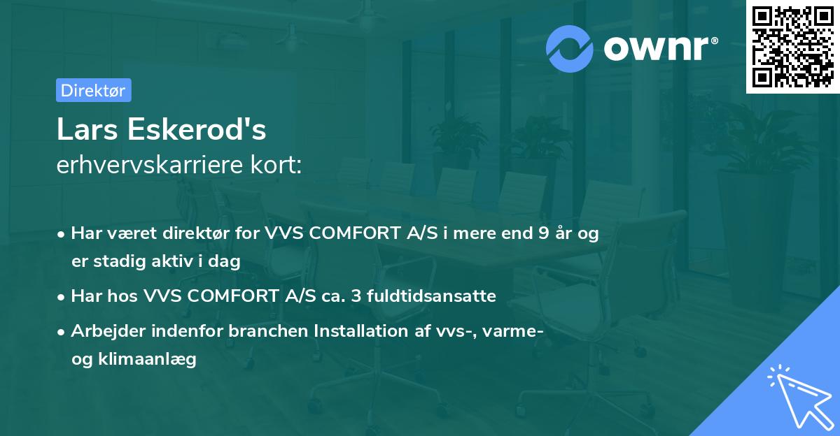 Lars Eskerod's erhvervskarriere kort