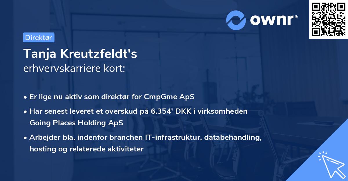 Tanja Kreutzfeldt's erhvervskarriere kort