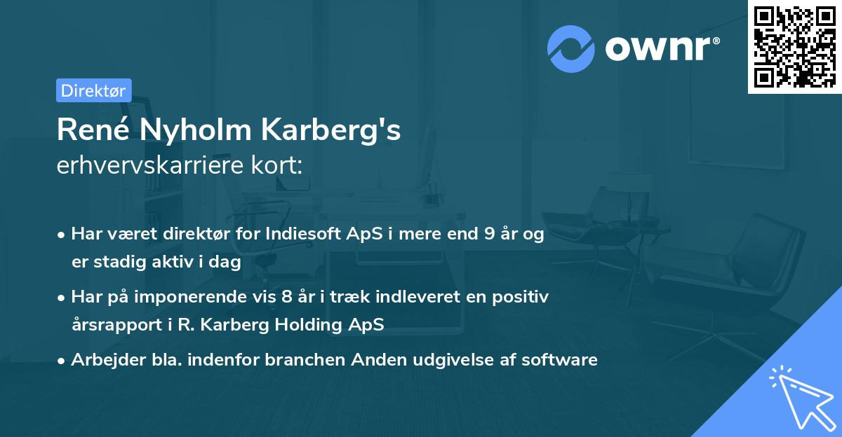 René Nyholm Karberg's erhvervskarriere kort