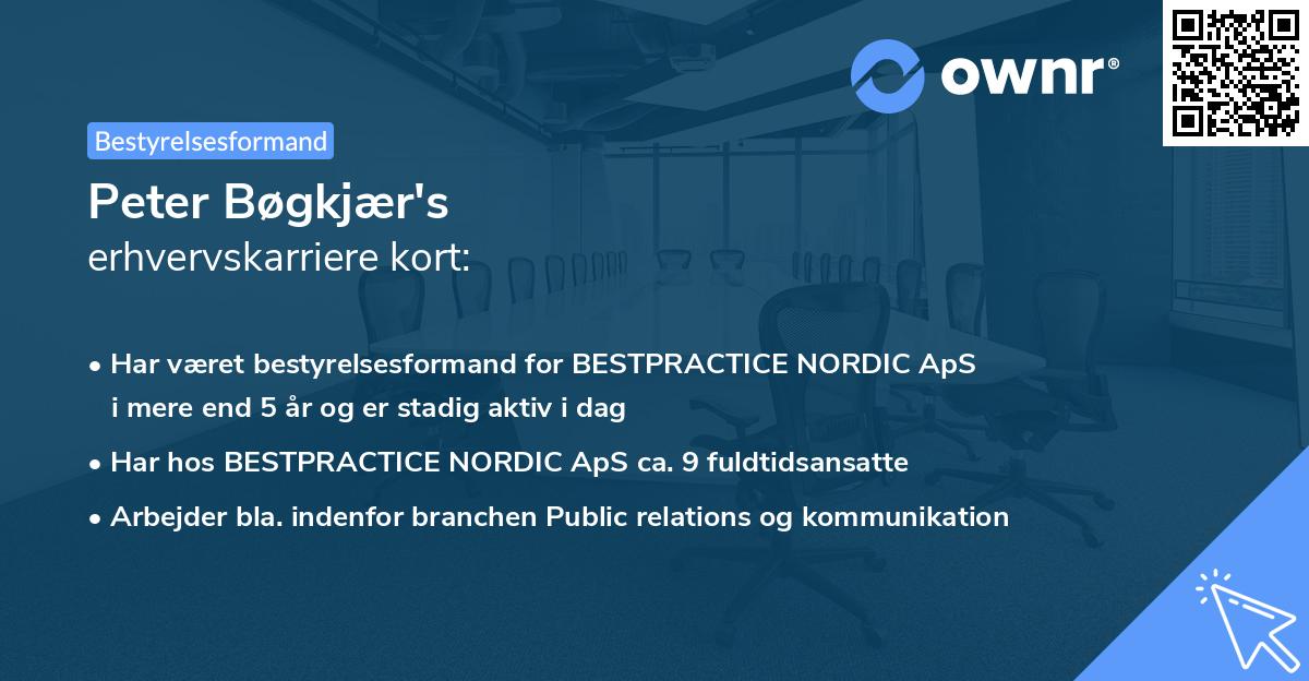 Peter Bøgkjær's erhvervskarriere kort