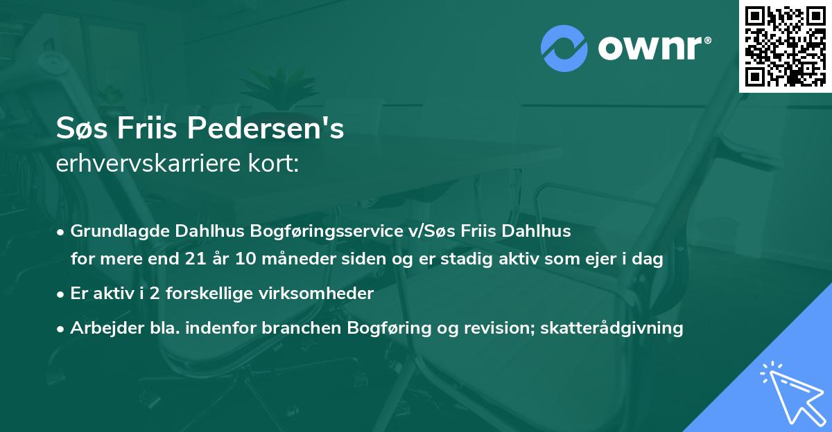 Søs Friis Pedersen's erhvervskarriere kort