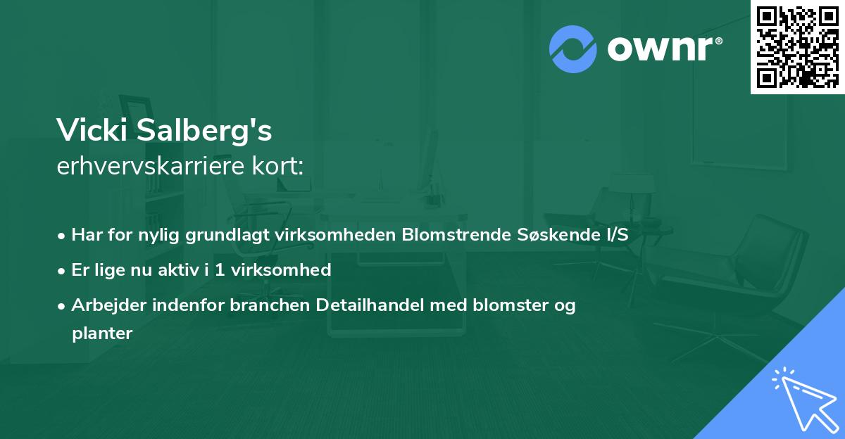 Vicki Salberg's erhvervskarriere kort