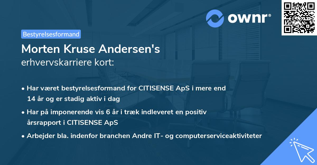 Morten Kruse Andersen's erhvervskarriere kort