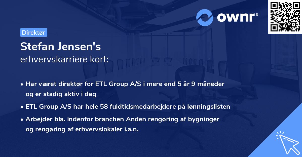 Stefan Jensen's erhvervskarriere kort