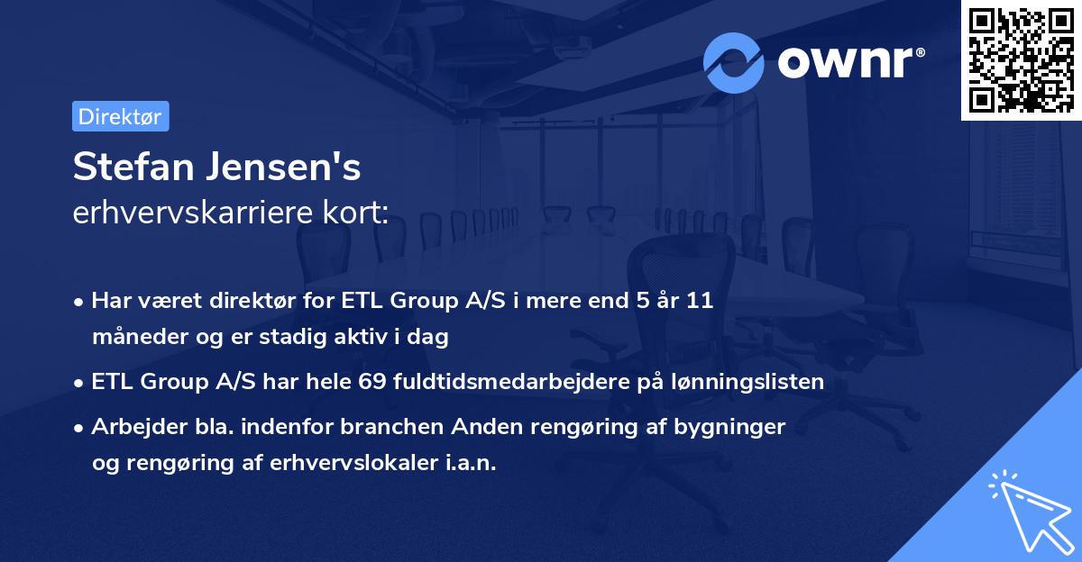 Stefan Jensen's erhvervskarriere kort