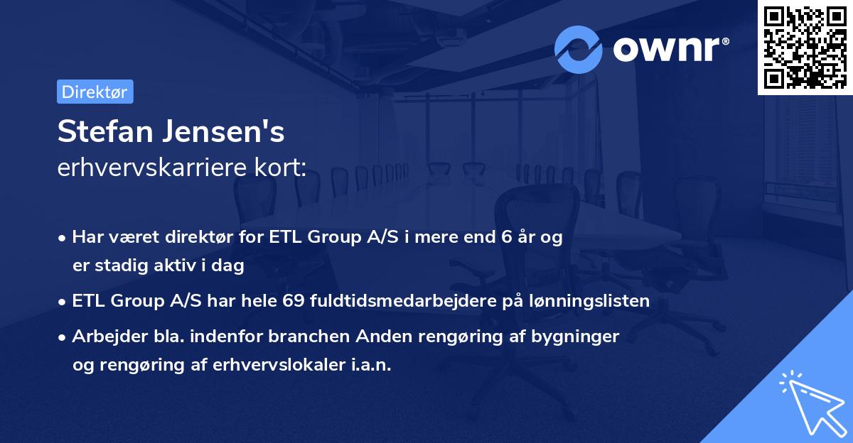 Stefan Jensen's erhvervskarriere kort