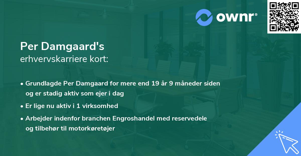Per Damgaard's erhvervskarriere kort