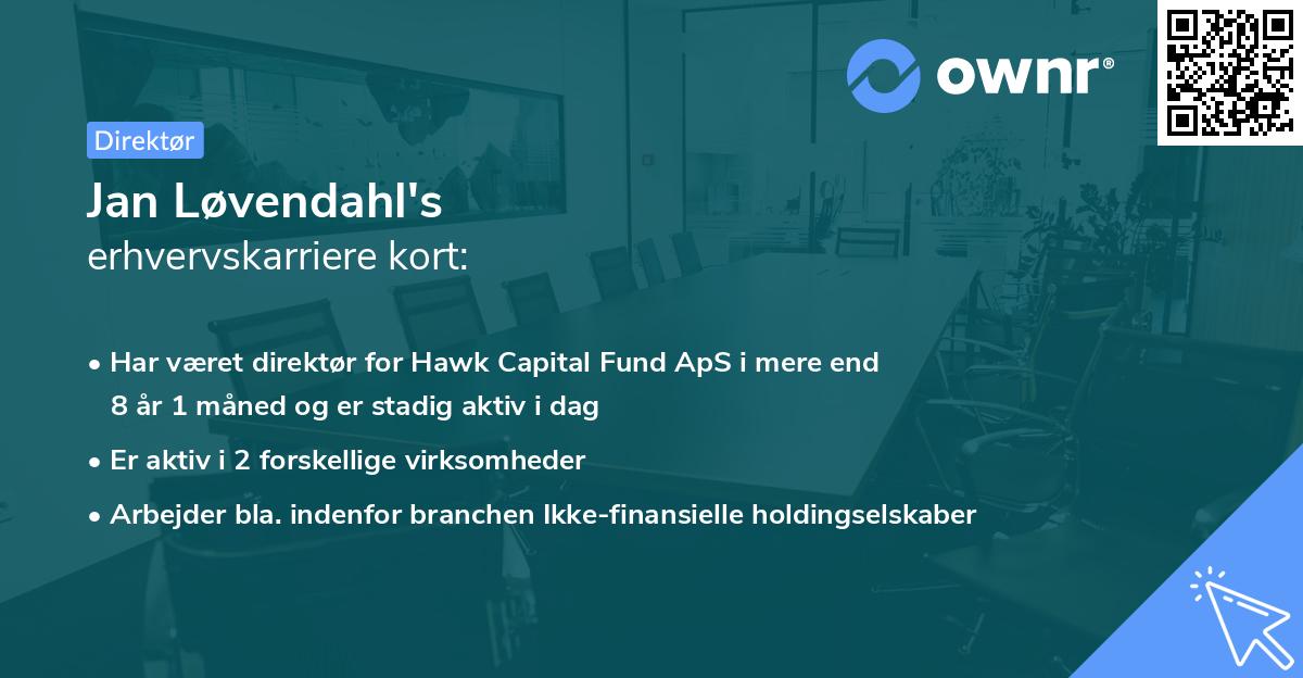 Jan Løvendahl's erhvervskarriere kort