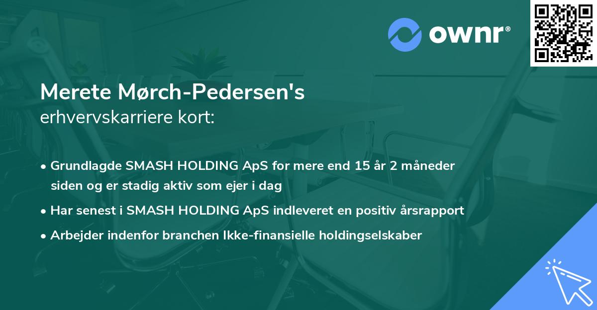 Merete Mørch-Pedersen's erhvervskarriere kort