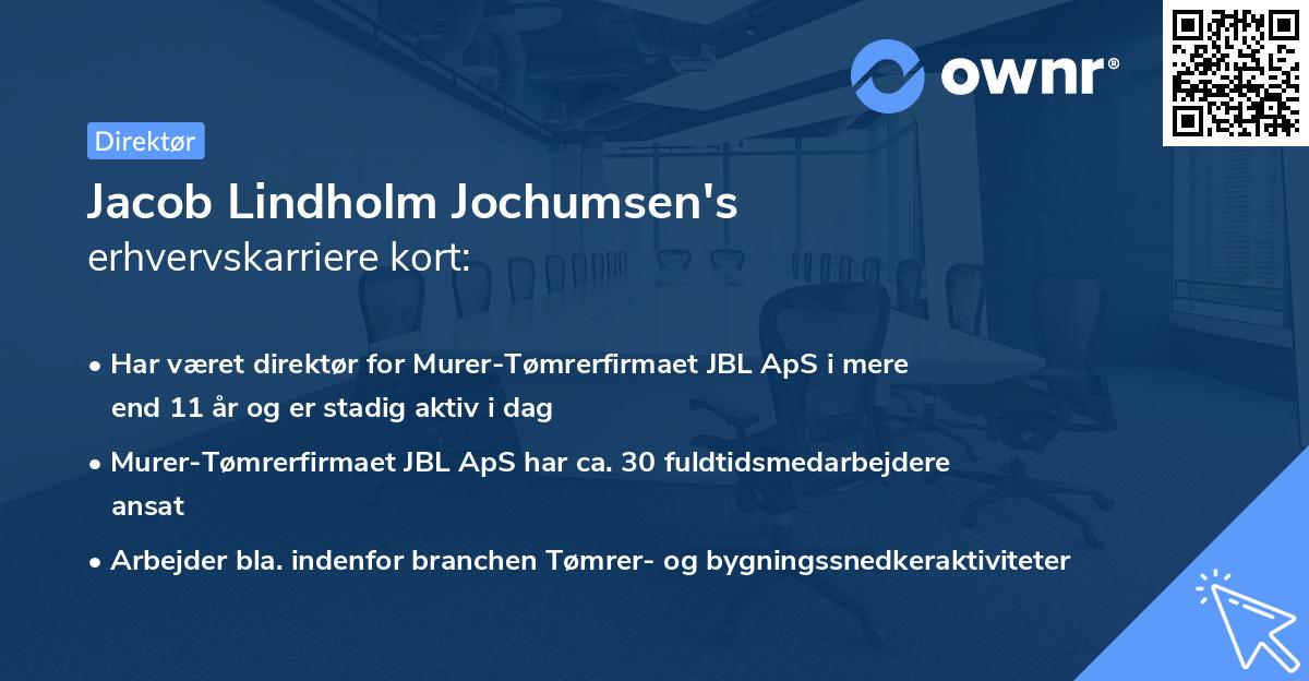 Jacob Lindholm Jochumsen's erhvervskarriere kort