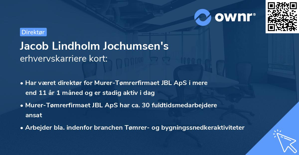 Jacob Lindholm Jochumsen's erhvervskarriere kort