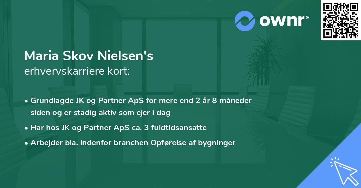 Maria Skov Nielsen's erhvervskarriere kort
