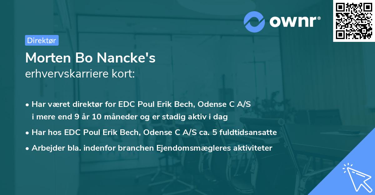 Morten Bo Nancke's erhvervskarriere kort