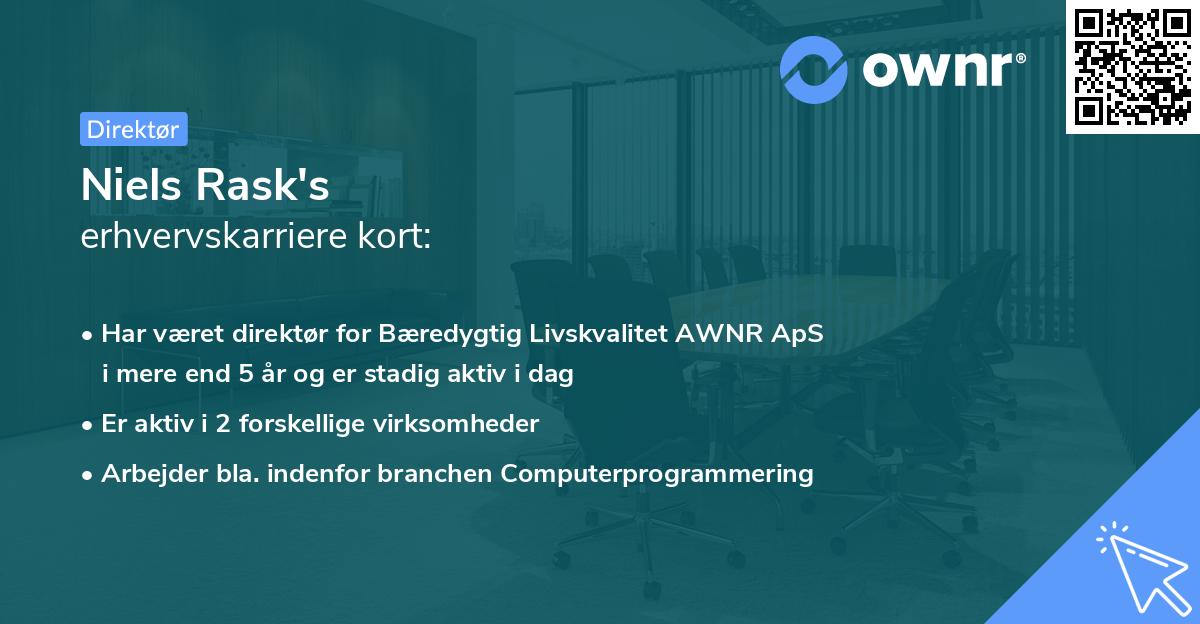 Niels Rask's erhvervskarriere kort