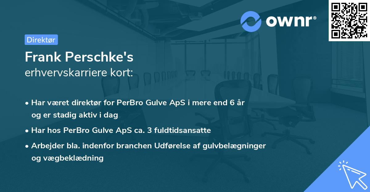 Frank Perschke's erhvervskarriere kort