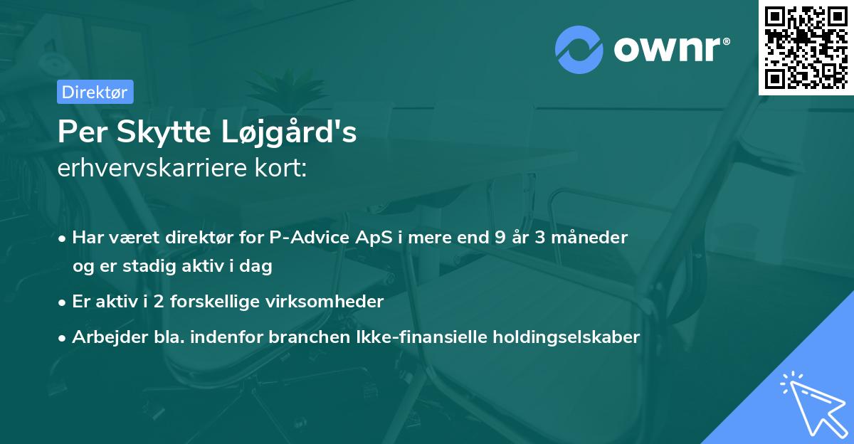 Per Skytte Løjgård's erhvervskarriere kort