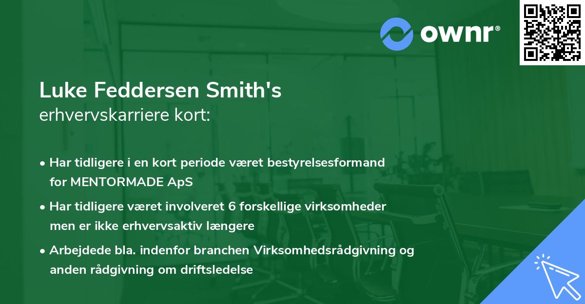 Luke Feddersen Smith's erhvervskarriere kort
