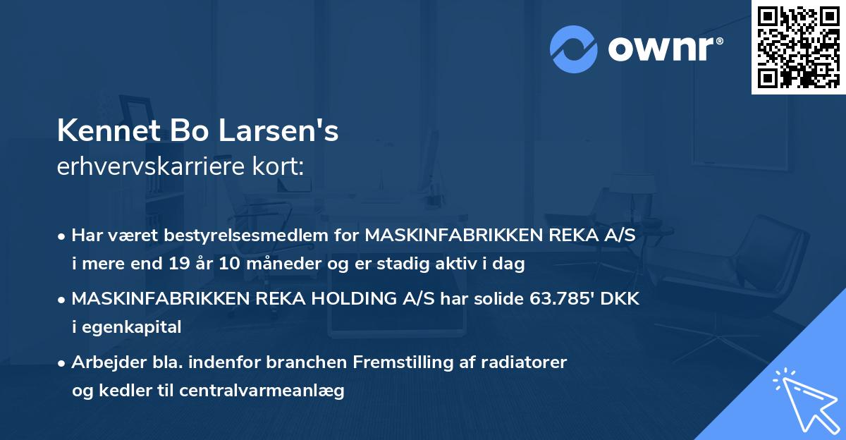 Kennet Bo Larsen's erhvervskarriere kort