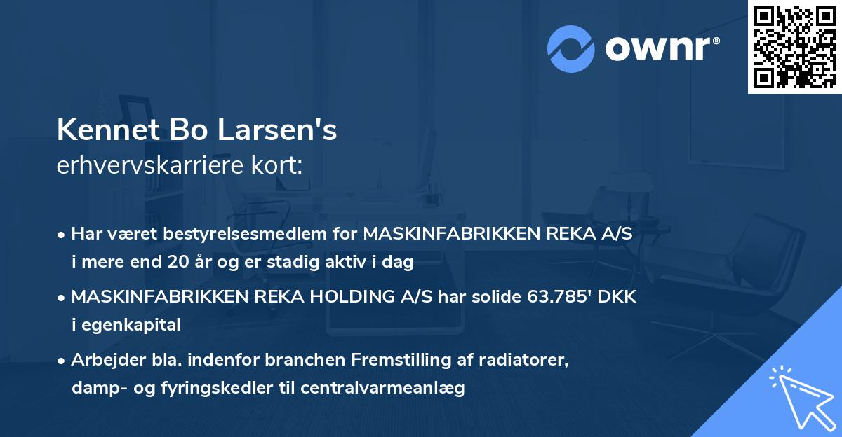 Kennet Bo Larsen's erhvervskarriere kort