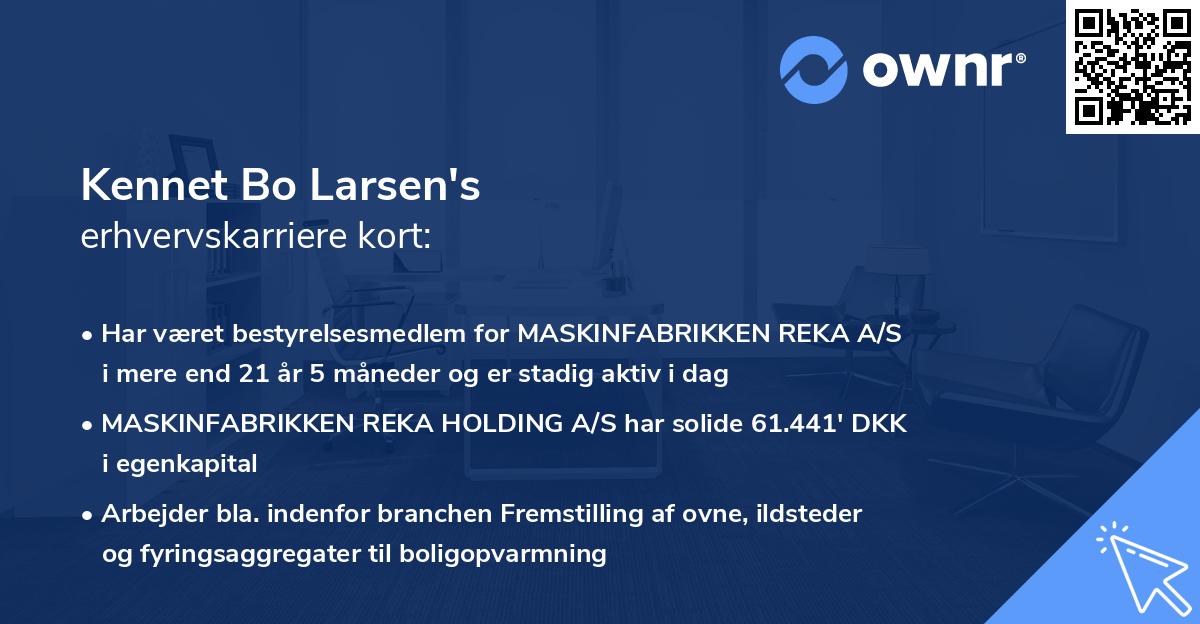 Kennet Bo Larsen's erhvervskarriere kort