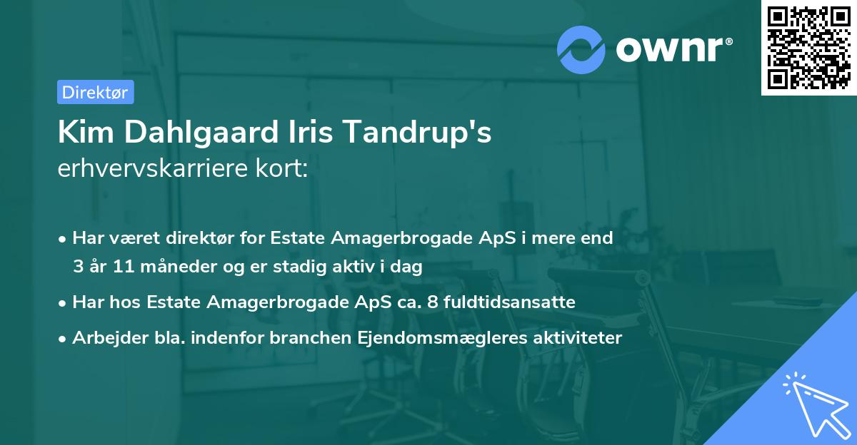Kim Dahlgaard Iris Tandrup's erhvervskarriere kort