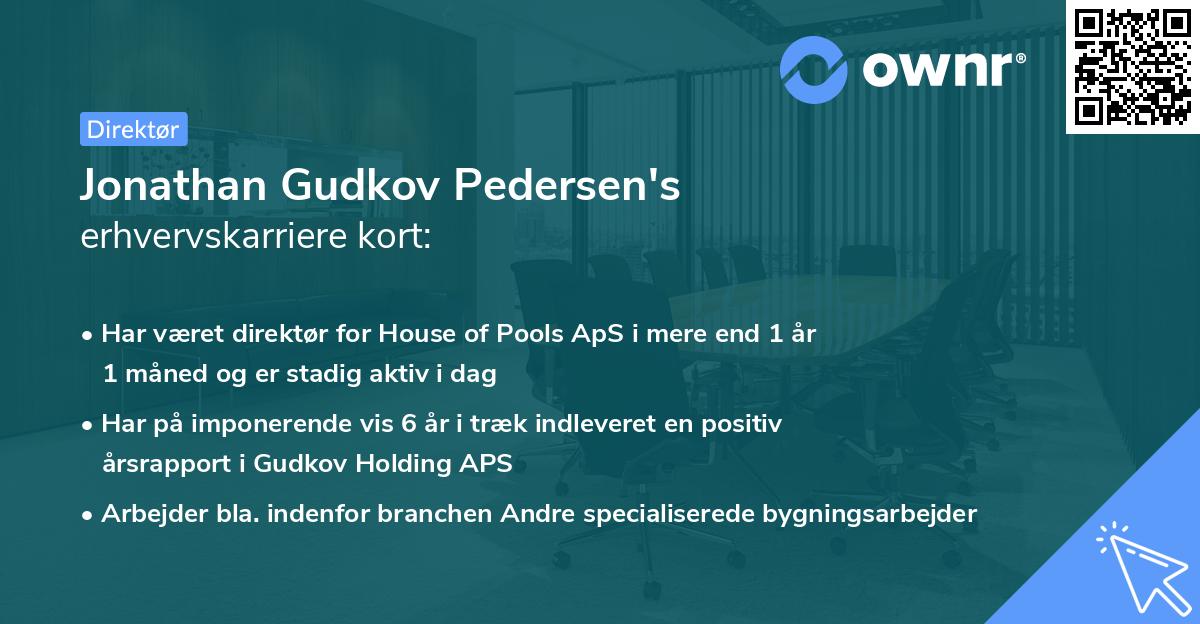 Jonathan Gudkov Pedersen's erhvervskarriere kort