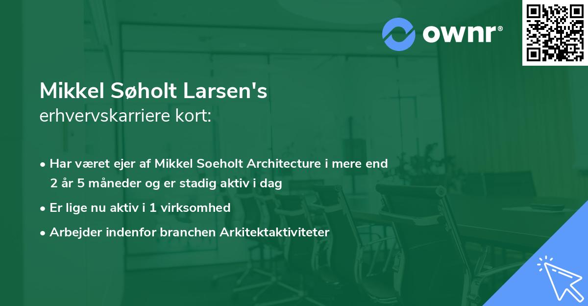 Mikkel Søholt Larsen's erhvervskarriere kort