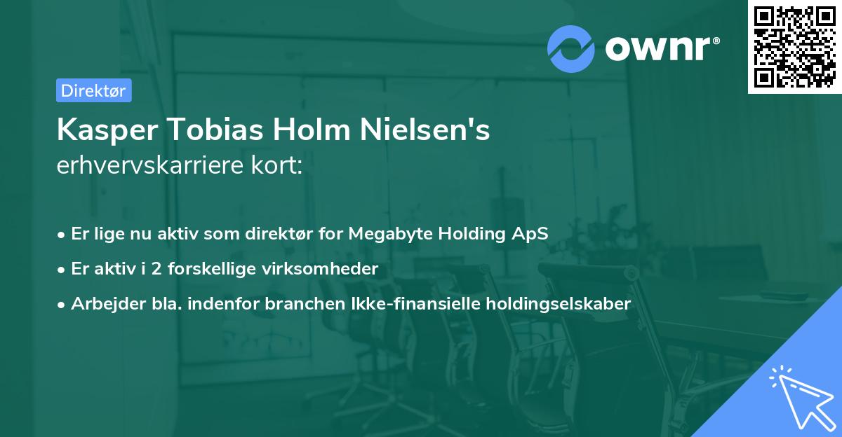Kasper Tobias Holm Nielsen's erhvervskarriere kort