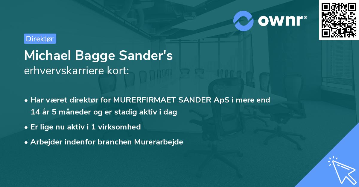 Michael Bagge Sander's erhvervskarriere kort