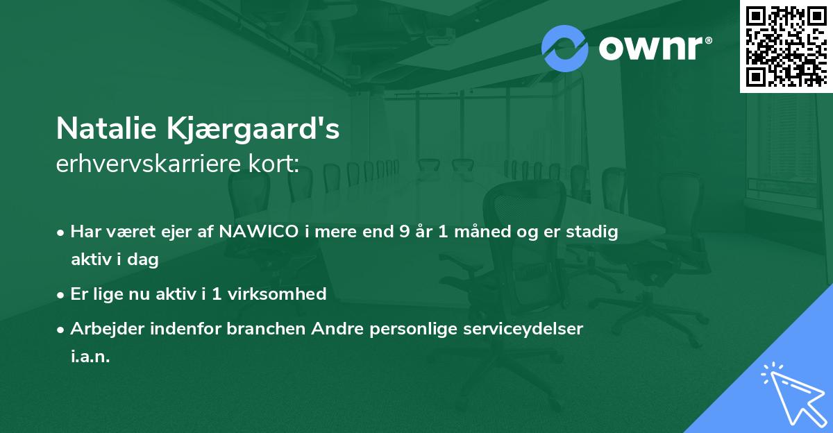 Natalie Kjærgaard's erhvervskarriere kort