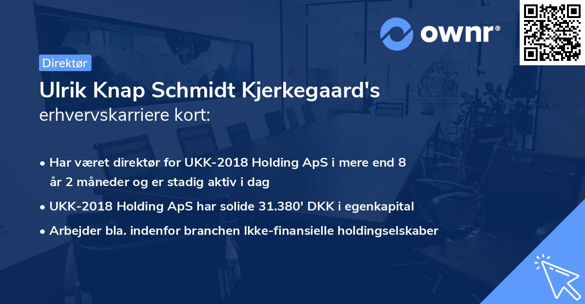 Ulrik Knap Schmidt Kjerkegaard's erhvervskarriere kort