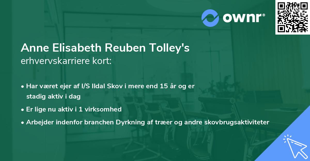Anne Elisabeth Reuben Tolley's erhvervskarriere kort