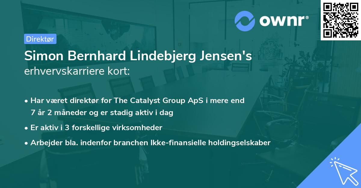 Simon Bernhard Lindebjerg Jensen's erhvervskarriere kort