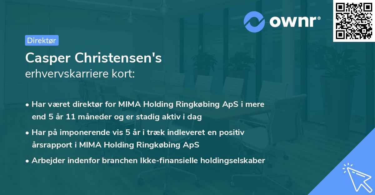 Casper Christensen's erhvervskarriere kort